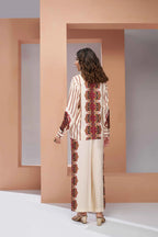 Cream Pure Muslin Silk Printed Co-ord Set