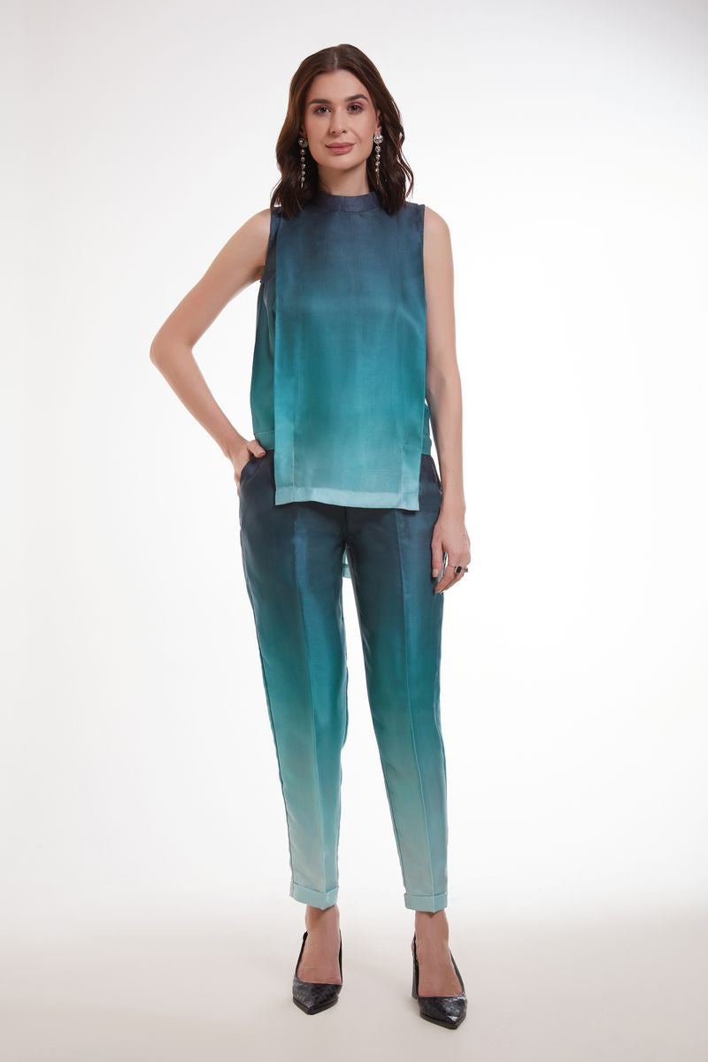 MULTI COLOR PRINTED MODAL SATIN CO-ORD SET - qivii