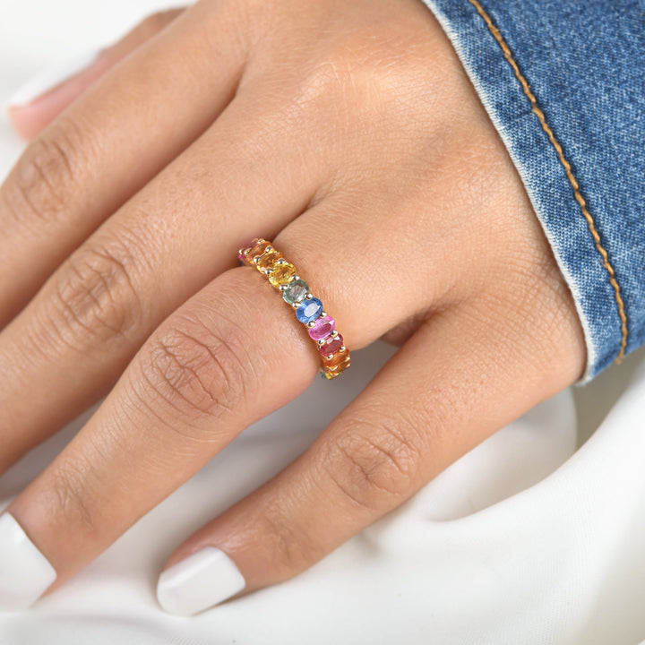 Las Vegas Rainbow Sapphire Ring - qivii