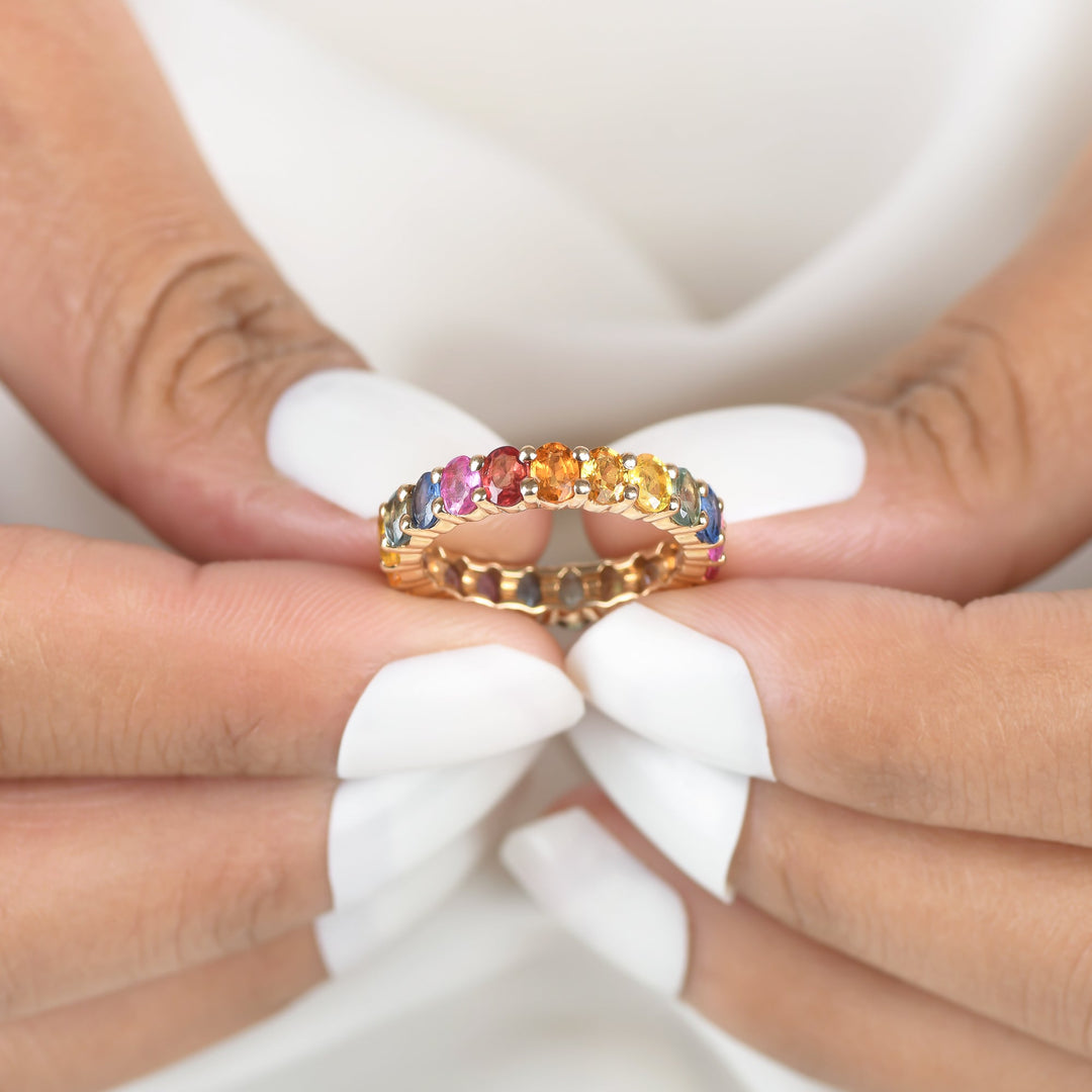 Las Vegas Rainbow Sapphire Ring - qivii