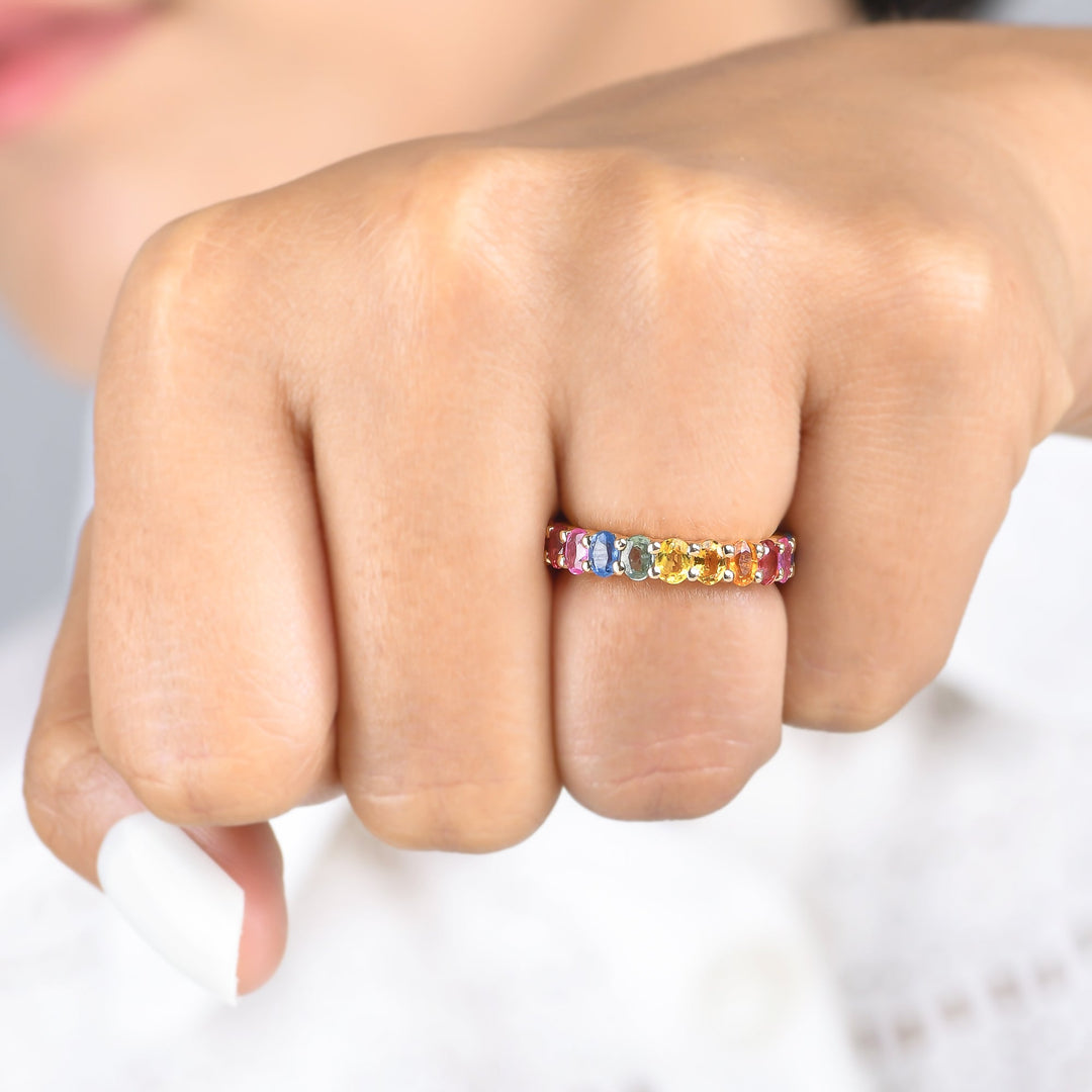 Las Vegas Rainbow Sapphire Ring - qivii