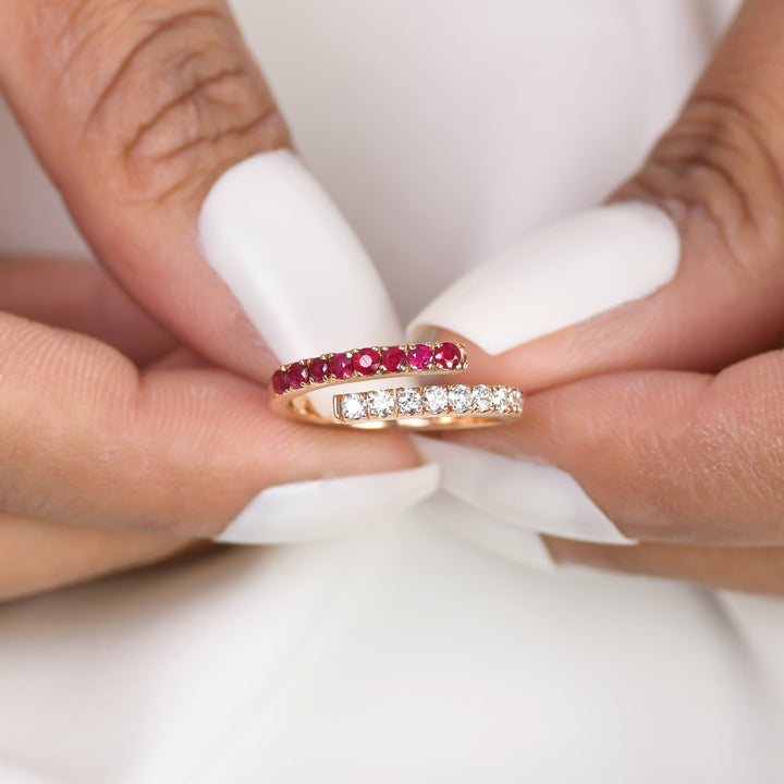 Ruby Twist Ring - qivii