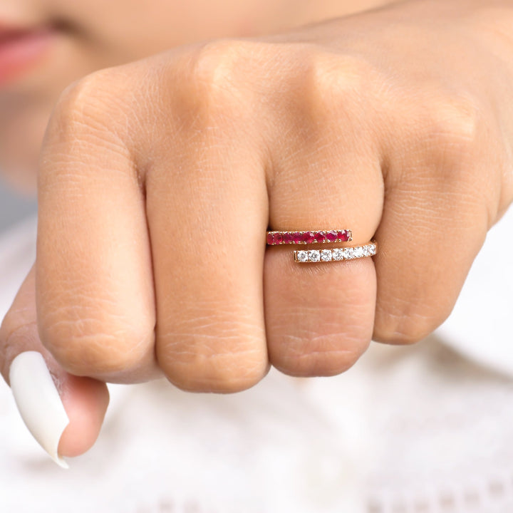 Ruby Twist Ring - qivii