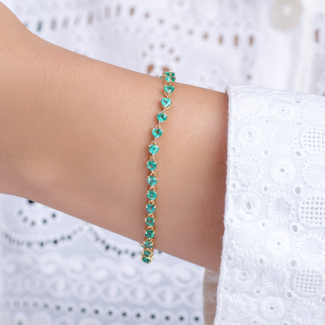Emerald Heart Bracelet - qivii
