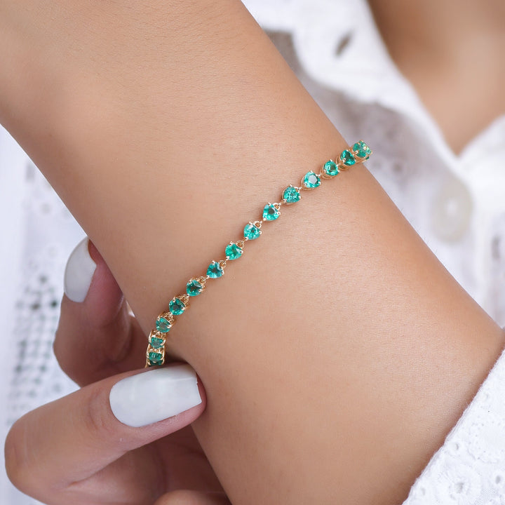 Emerald Heart Bracelet - qivii