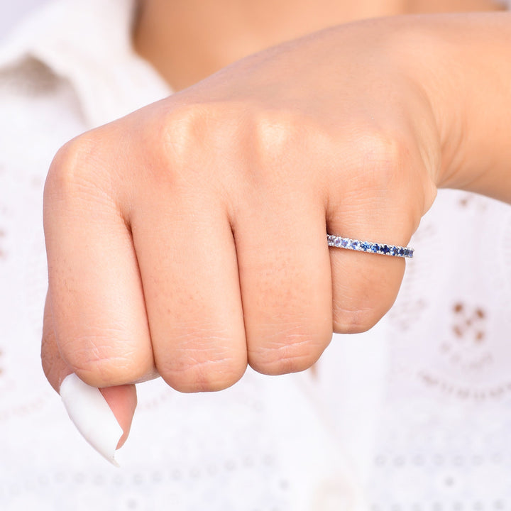 Blue Ombre and Diamond Ring - qivii