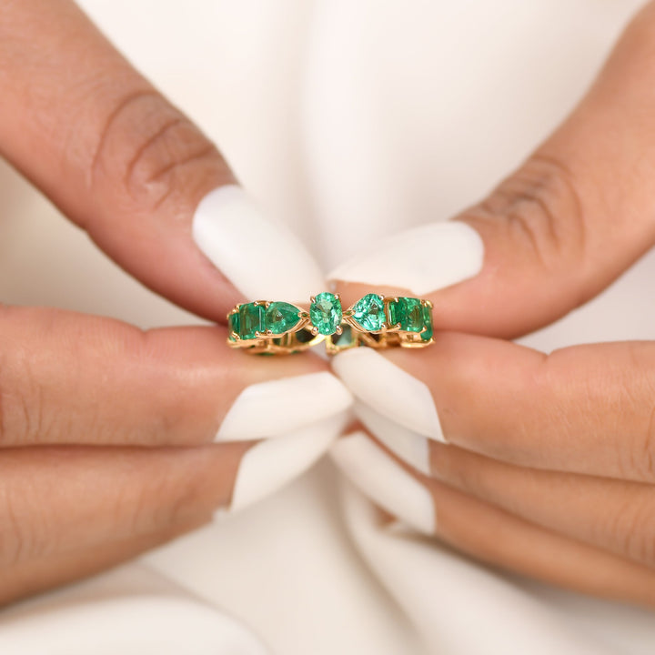 Emerald Mix Shape Ring - qivii