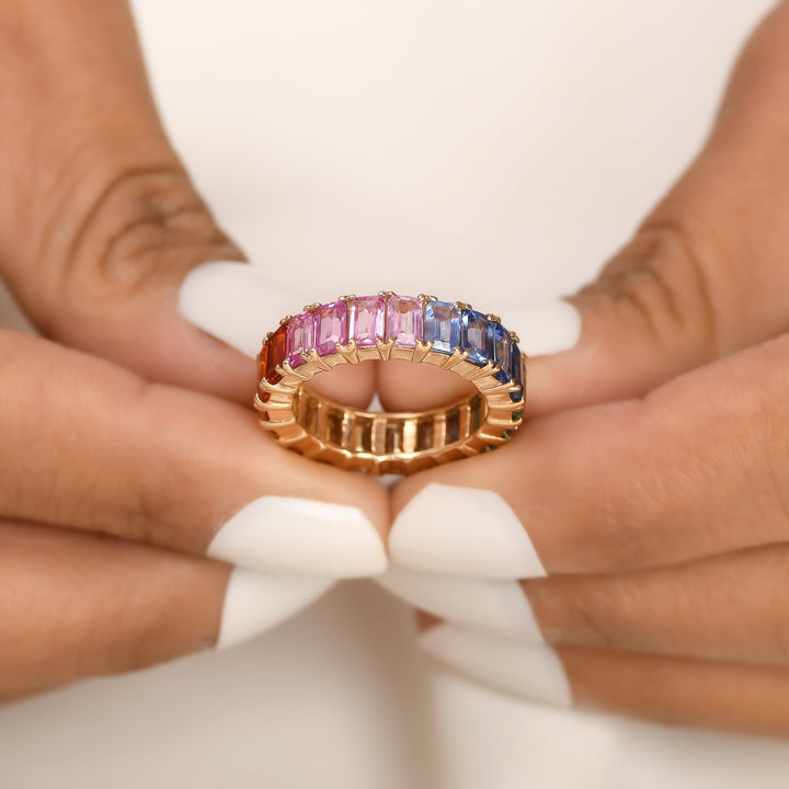 New York Rainbow Sapphire Ring - qivii
