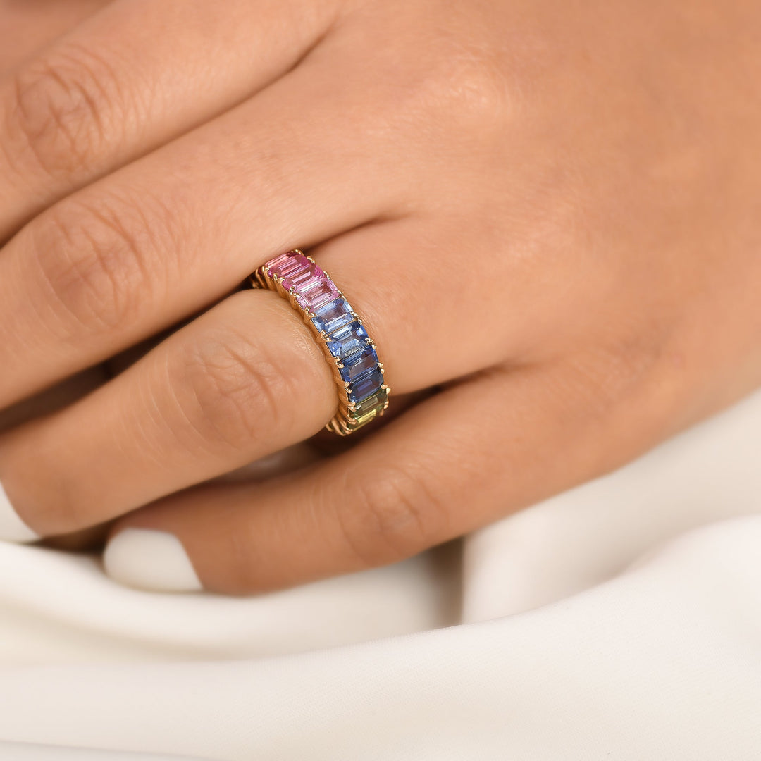 New York Rainbow Sapphire Ring - qivii