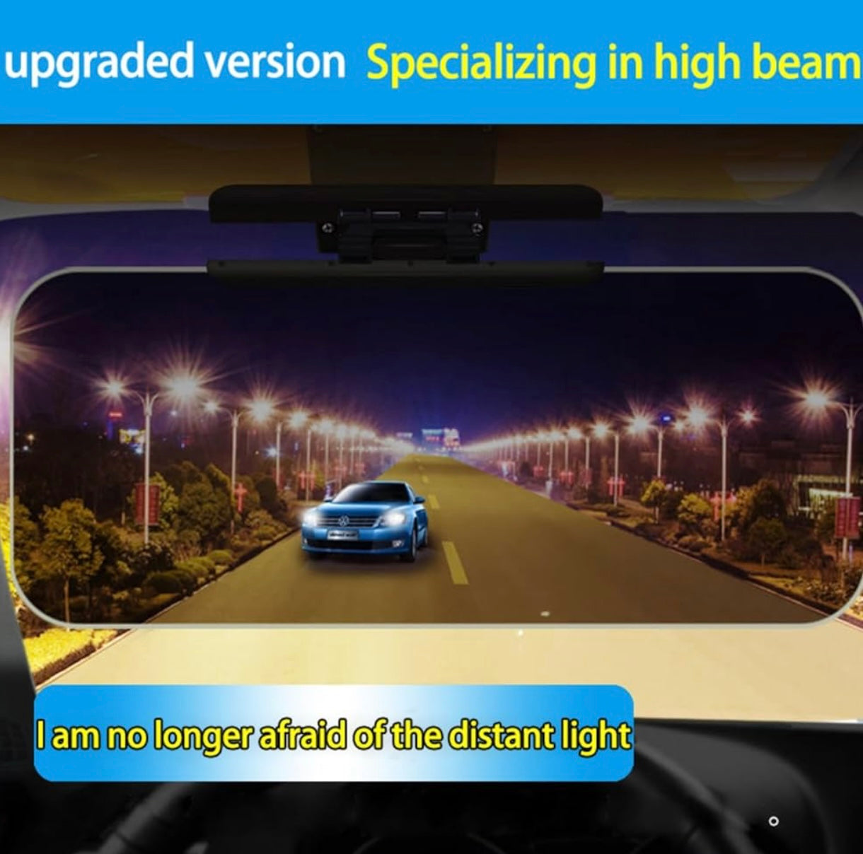 2-in-1 Car Anti-Glare Sun Visor | Day & Night Clear Driving Shield