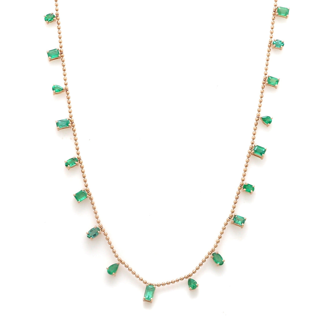 Emerald Mix Shape Necklace - qivii