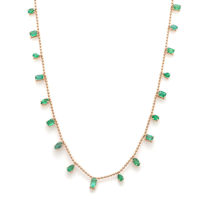 Emerald Mix Shape Necklace - qivii