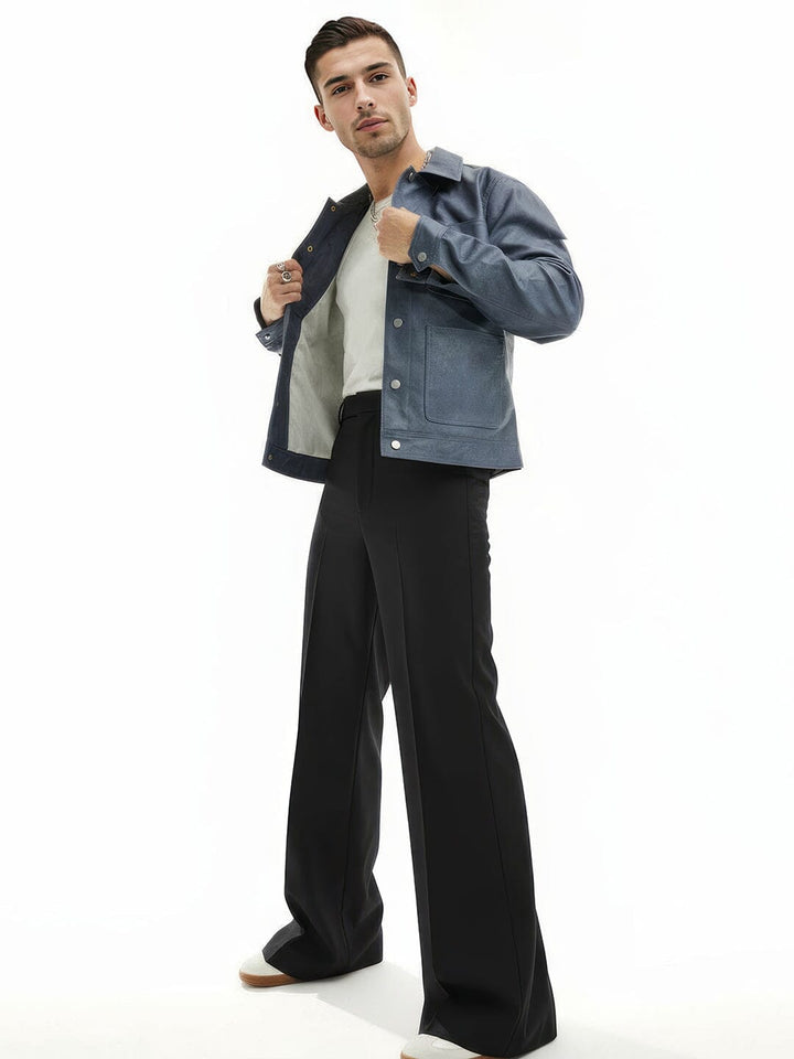 Black Highwaisted Bell Bottom Trousers