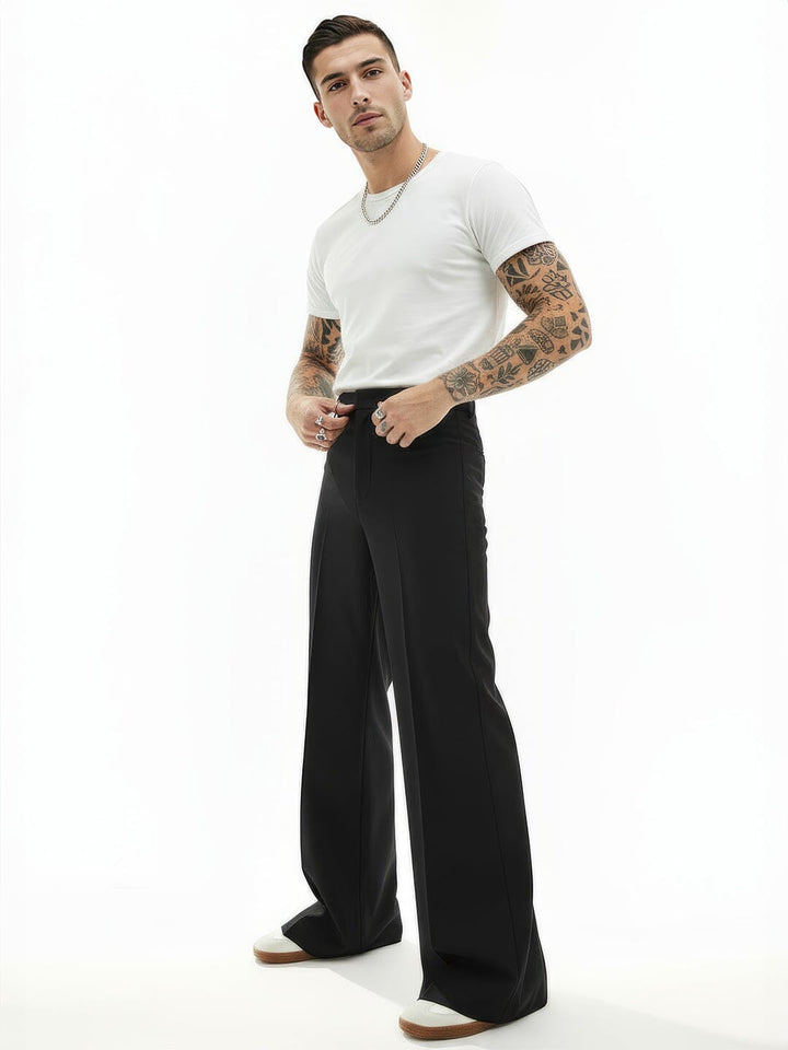 Black Highwaisted Bell Bottom Trousers