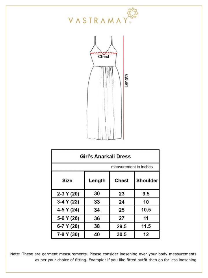 VASTRAMAY Girls' Gold Lehenga Set - qivii