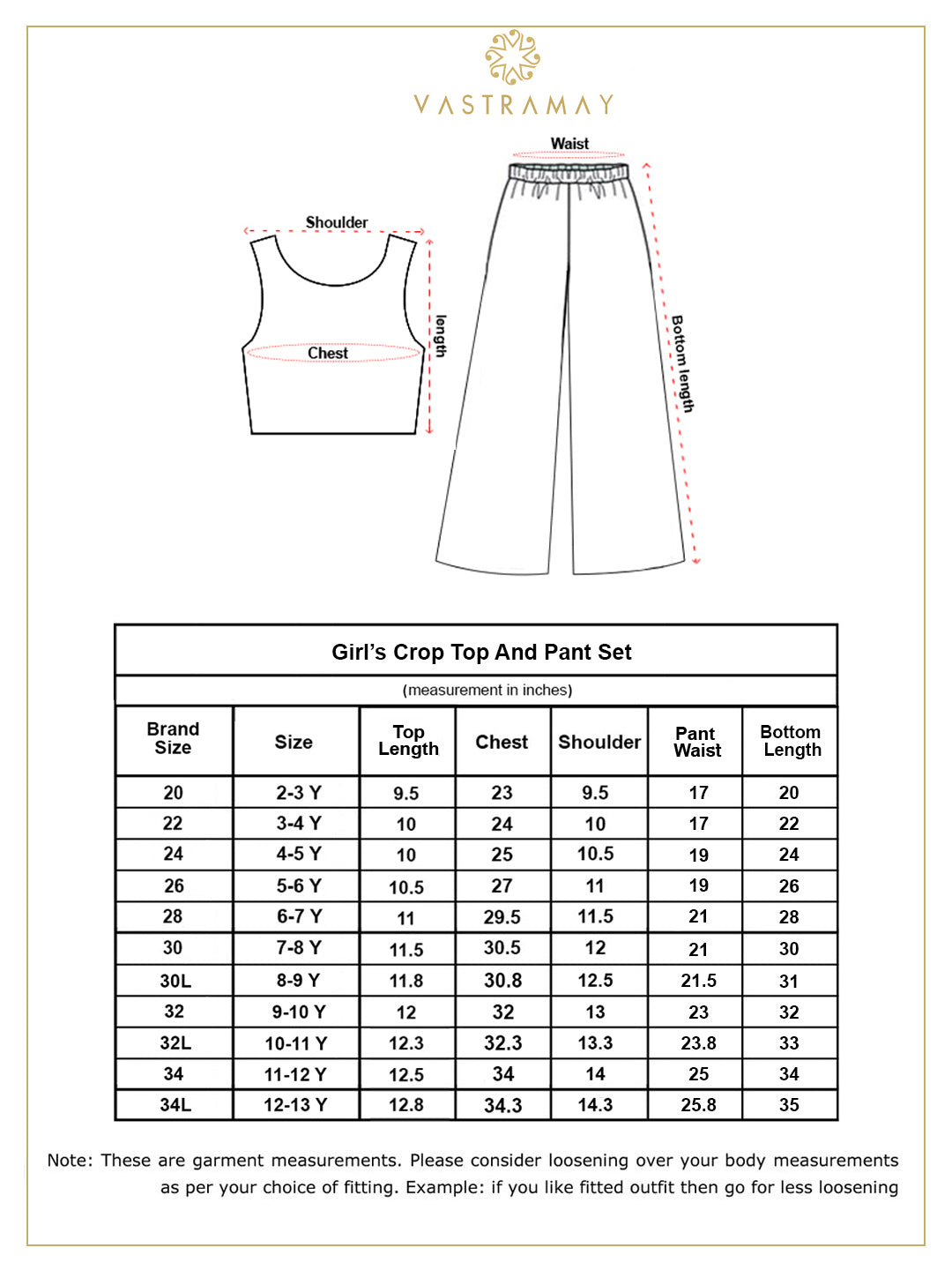 VASTRAMAY Girl's Republic Day Special Palazzo Set - qivii