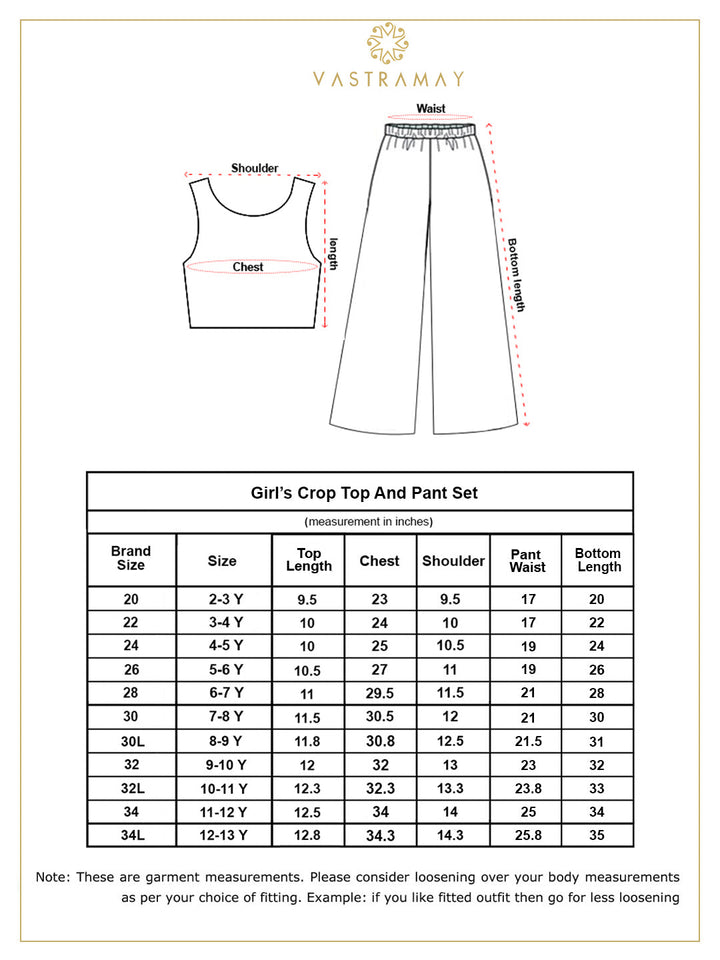 VASTRAMAY Girl's Republic Day Special Palazzo Set - qivii