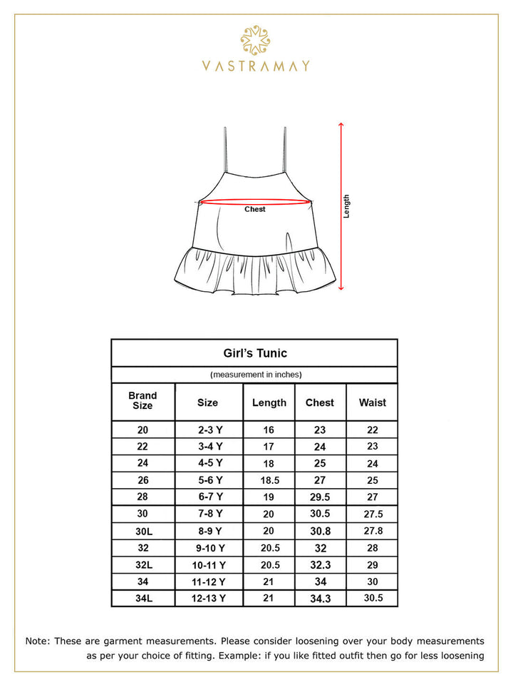 VASTRAMAY Girls' Multi color Tunic - qivii