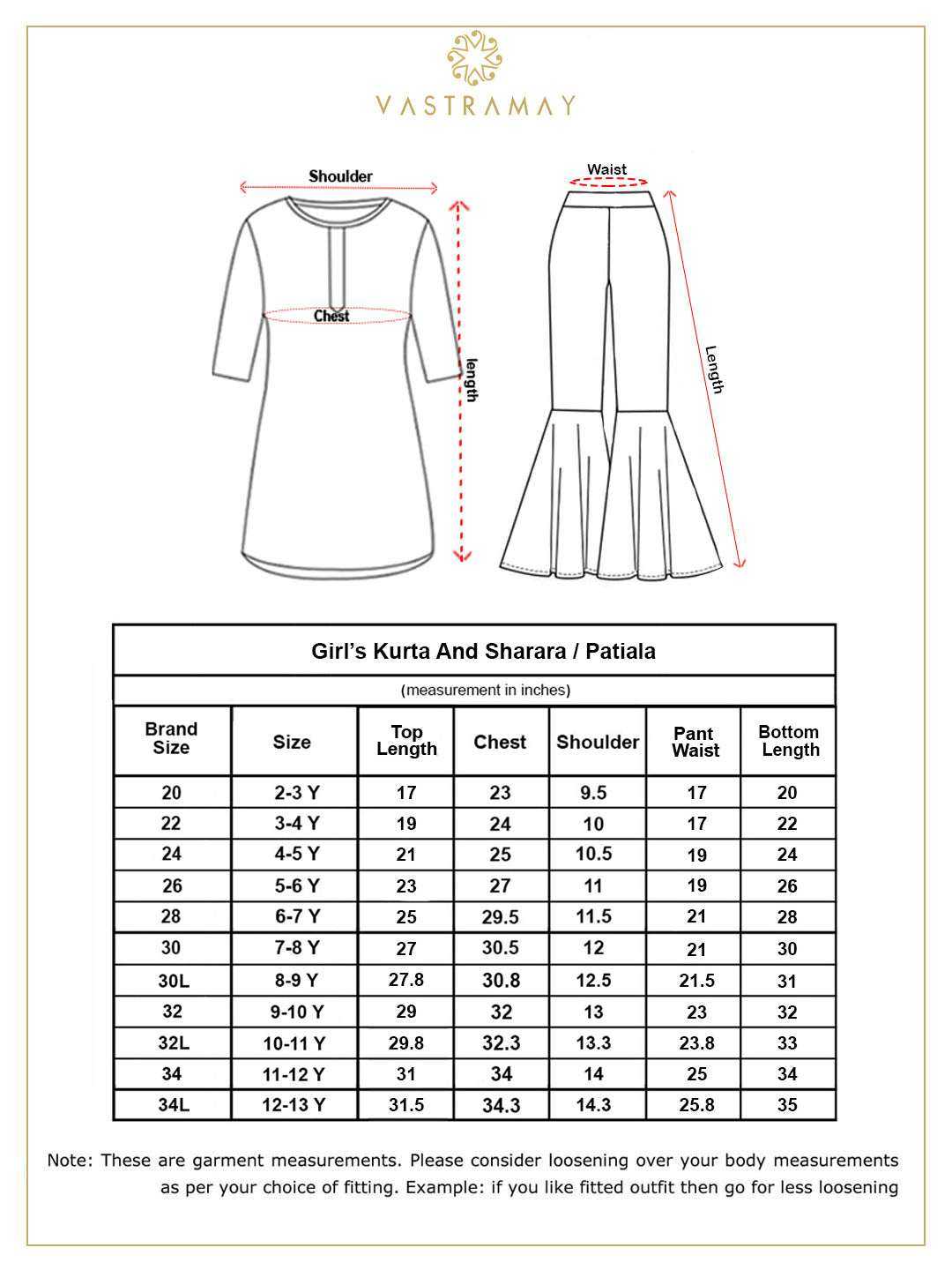 VASTRAMAY Girls' Pink Printed Kurta & Cream Patiala Set - qivii