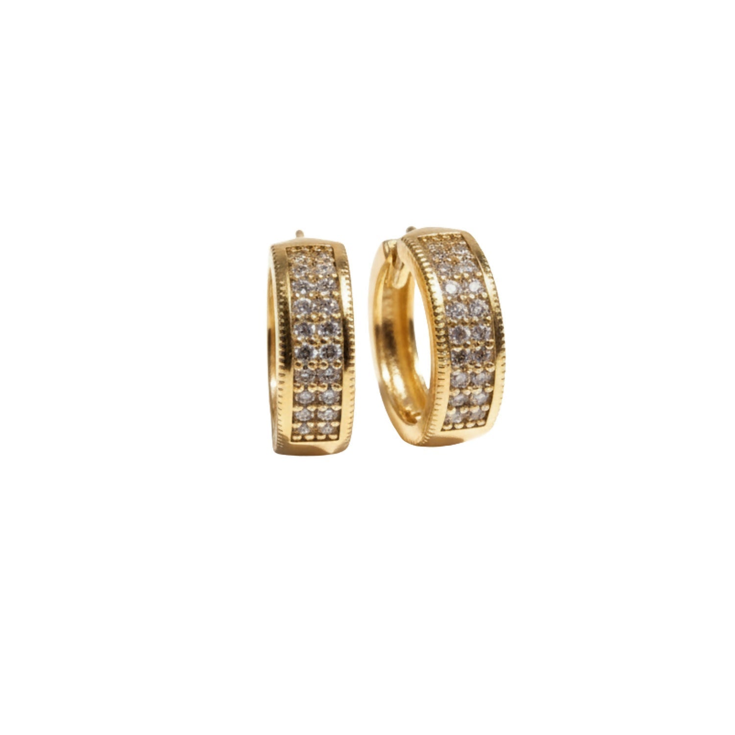 Luxury Hoops with Brilliant Cubic Earrings for Women