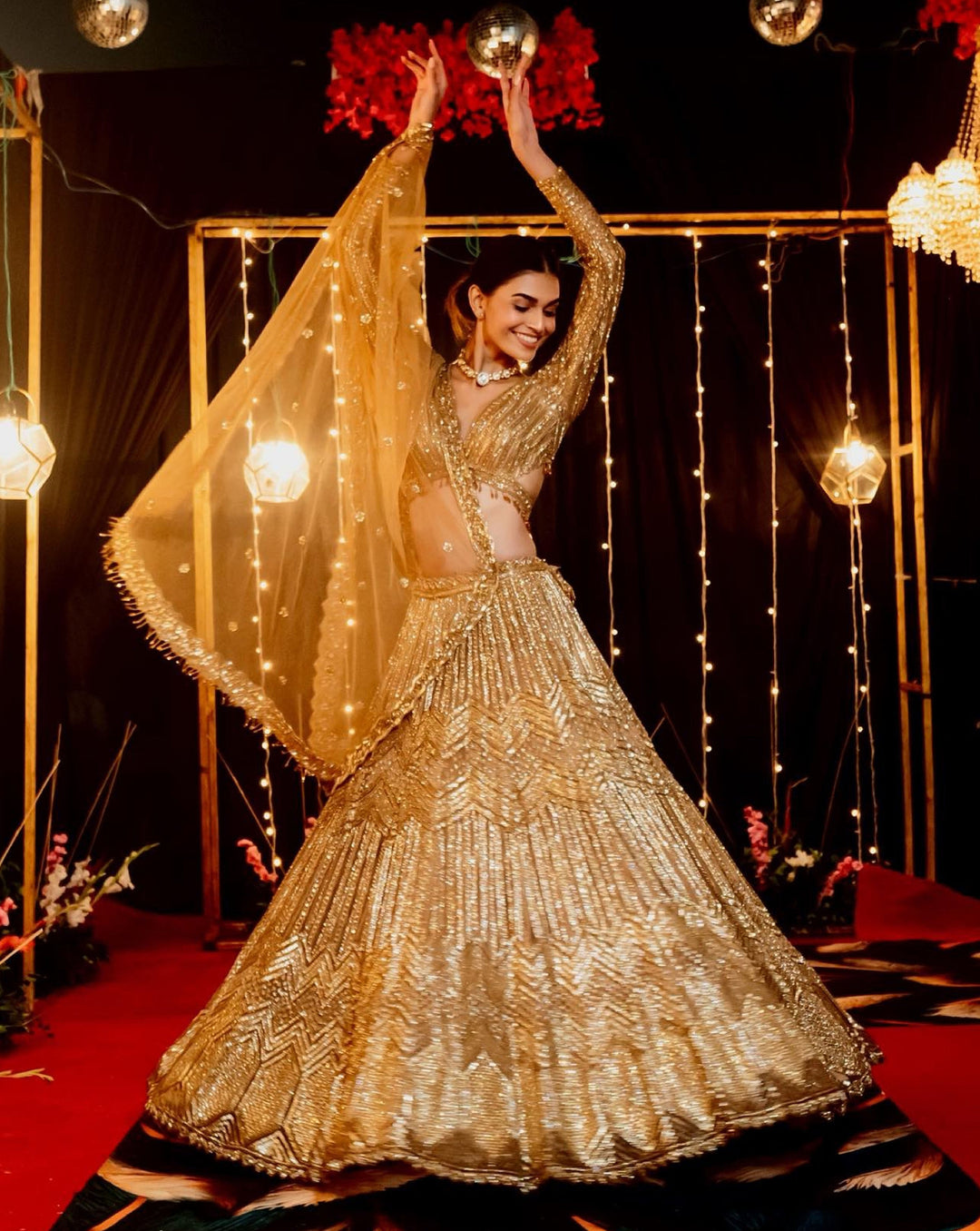 Sabyasachi Designer brown Lehenga Choli Embellished With Beautiful Shimmer Dori Work Wedding Lehenga Choli Party Wear Lehenga Choli | Ready To Wear - qivii