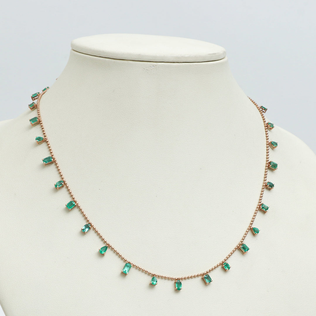 Emerald Mix Shape Necklace - qivii