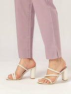 Janasya Women's Light Purple Pure Cotton Embroidered Straight Kurta Set