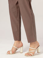 Janasya Women's Brown Pure Cotton Ethnic Motifs Printed A-line Kurta Set