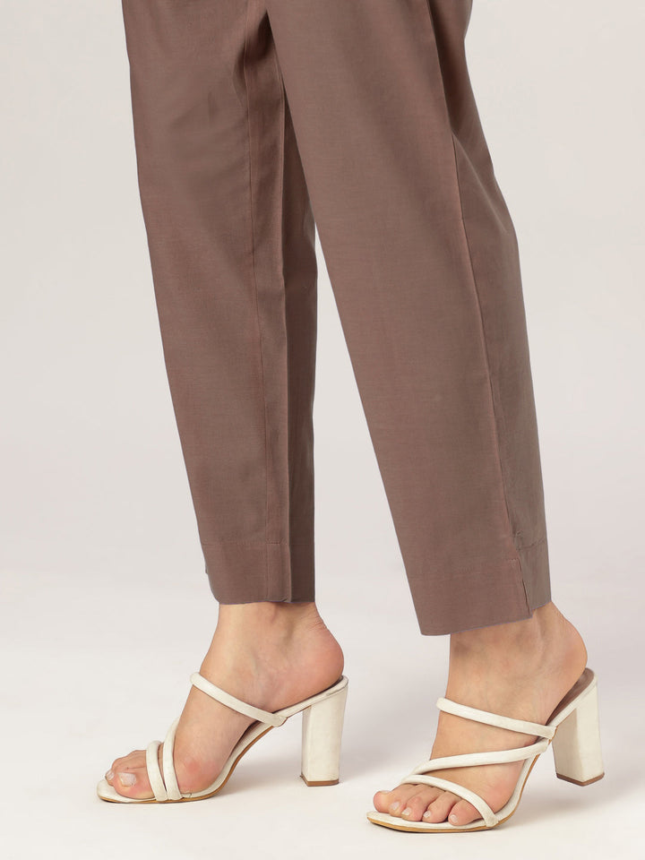 Janasya Women's Brown Pure Cotton Ethnic Motifs Printed A-line Kurta Set - qivii