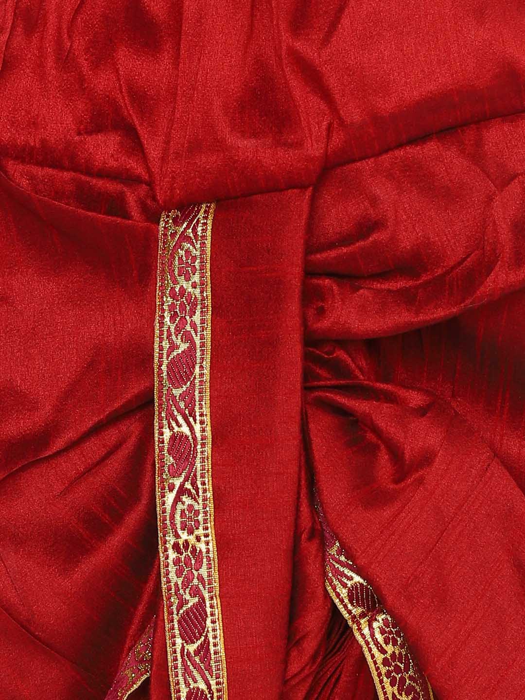 Vastramay Boy's Rose Gold Angrakha Kurta and Dhoti Set - qivii