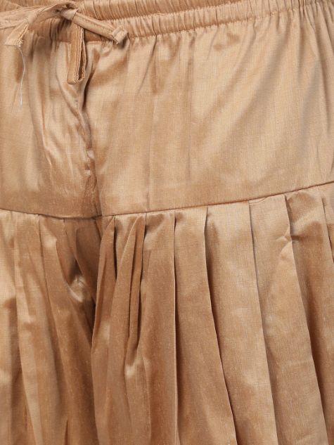 Vastramay Boy's Green Jute Silk Blend Sherwani Set - qivii