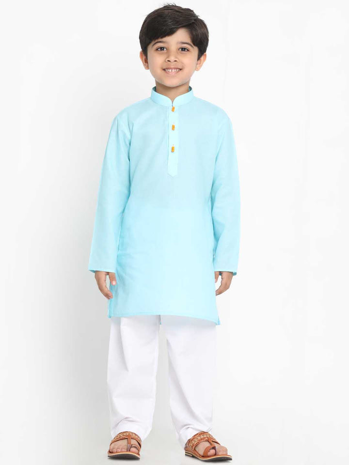 Vastramay Boys Cotton Kurta and Pyjama Set - qivii
