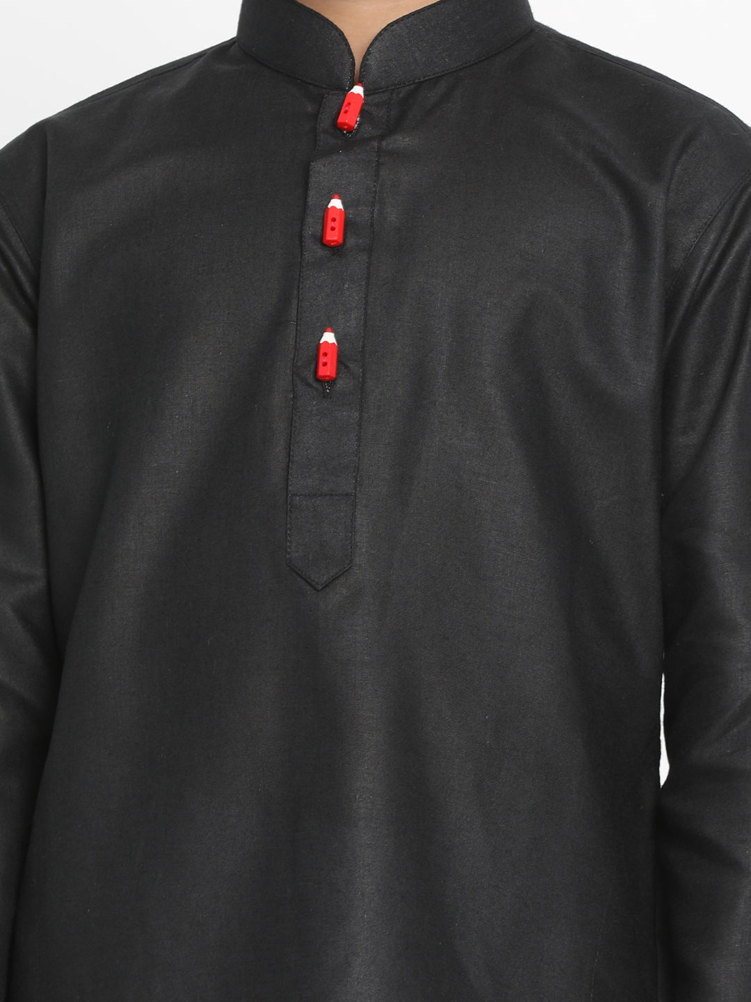 Vastramay Boy's Black Solid Kurta - qivii
