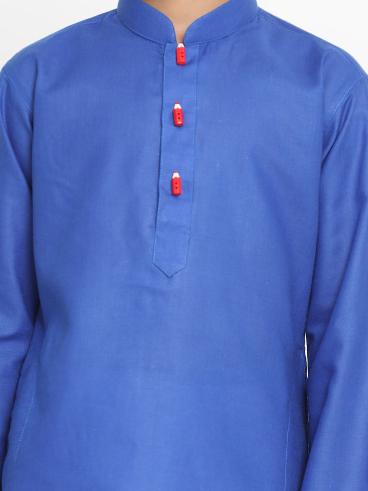 Vastramay Boy's Blue Solid Kurta - qivii