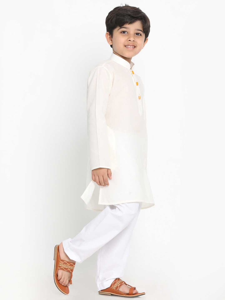 Vastramay Boy's Cotton Kurta and Pyjama Set - qivii