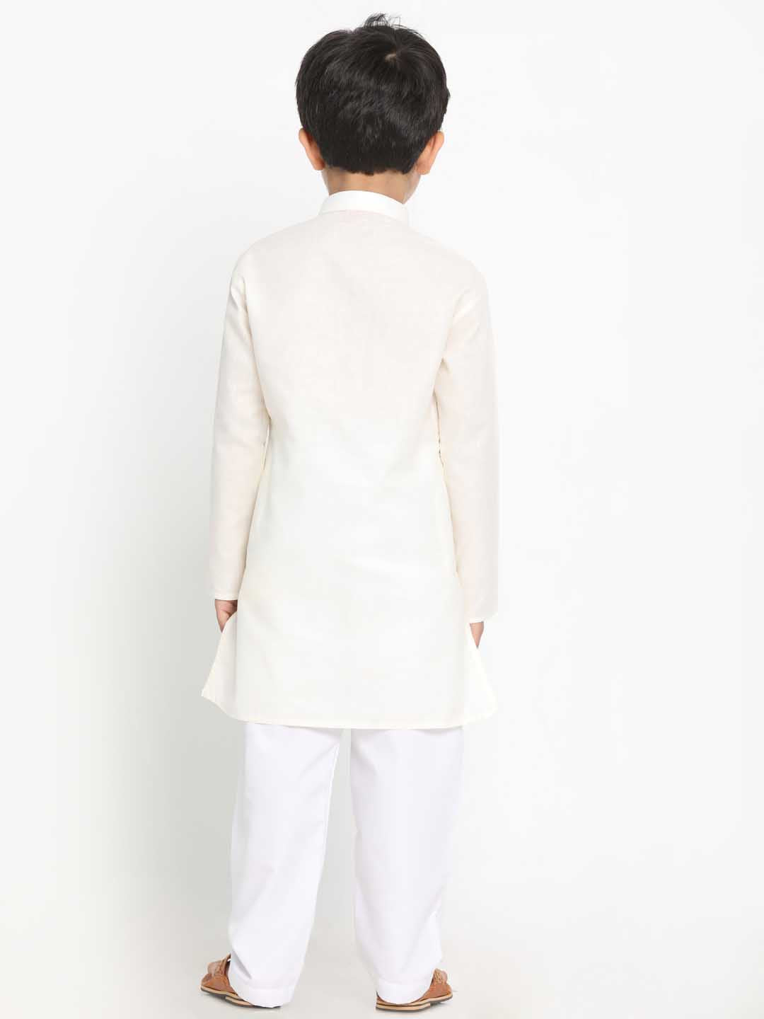 Vastramay Boy's Cotton Kurta and Pyjama Set - qivii