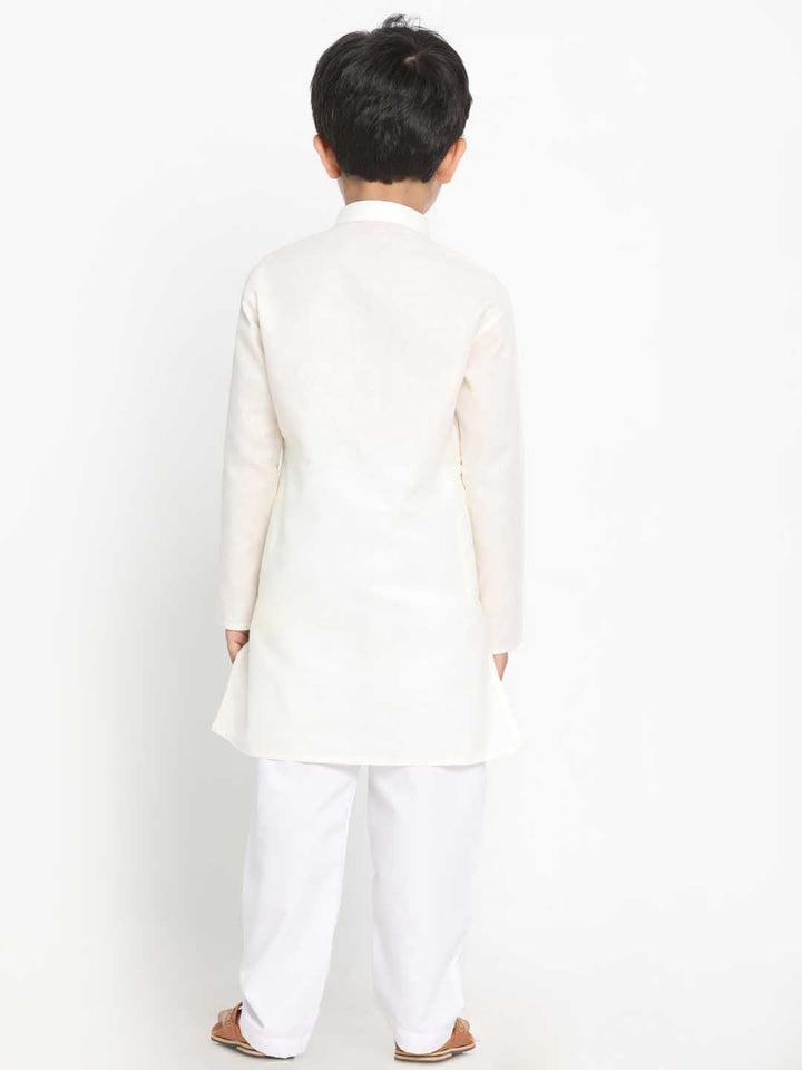 Vastramay Boy's Cotton Kurta and Pyjama Set - qivii