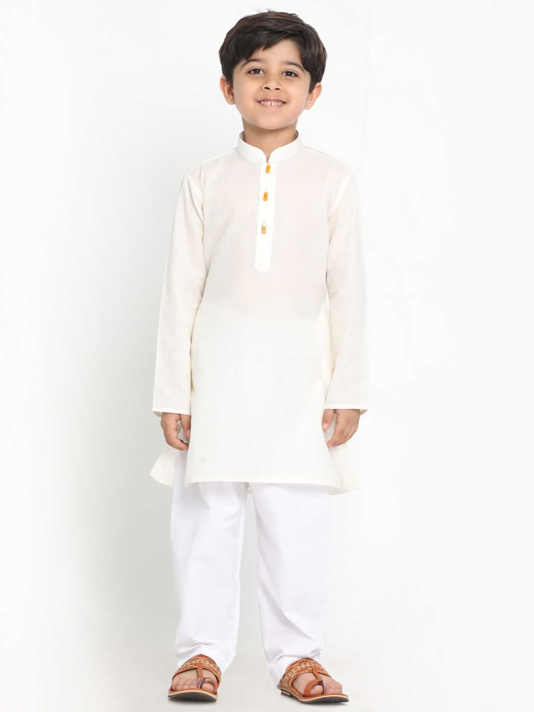 Vastramay Boy's Cotton Kurta and Pyjama Set - qivii