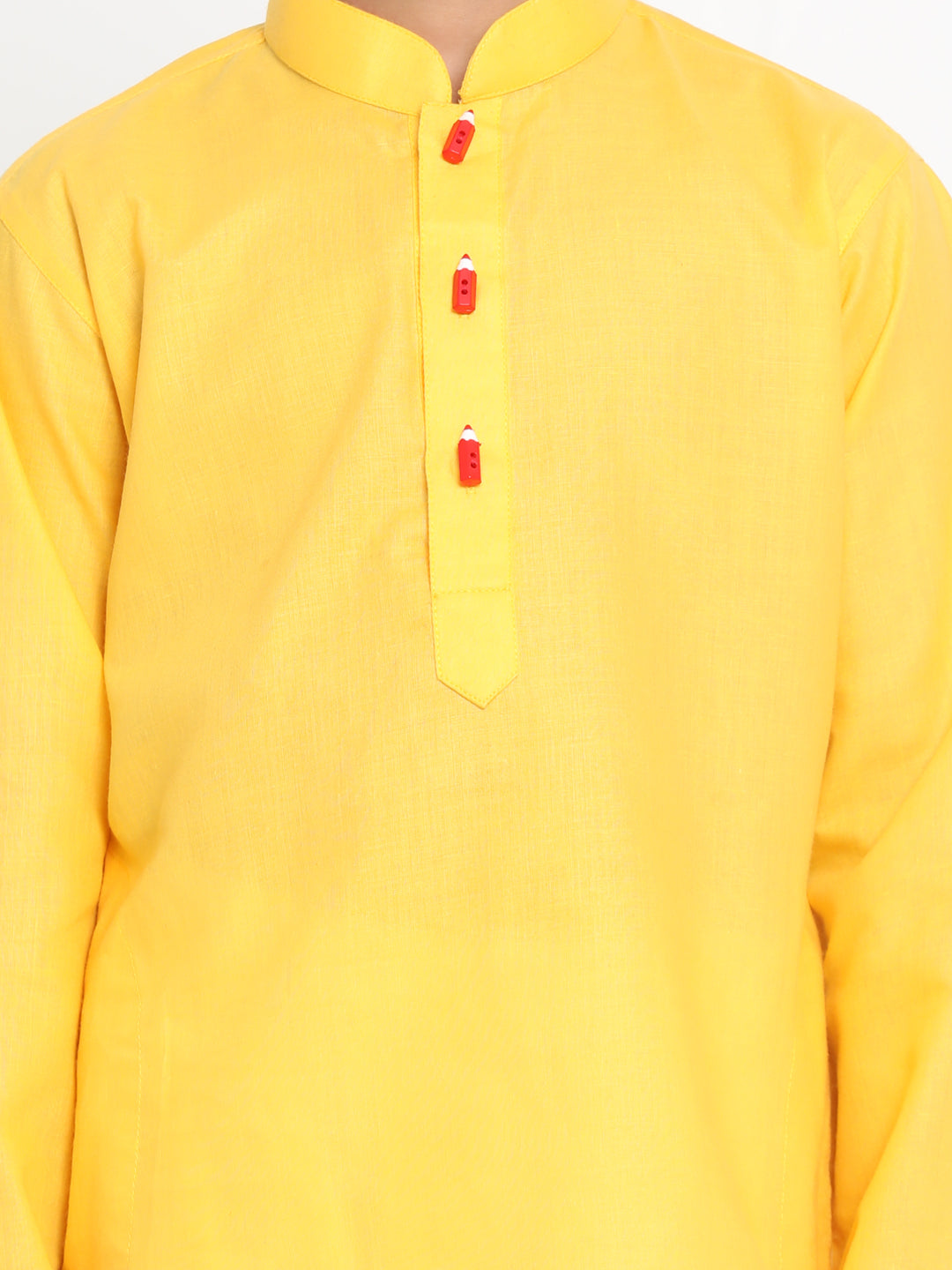 Vastramay Boy's Yellow Solid Kurta - qivii