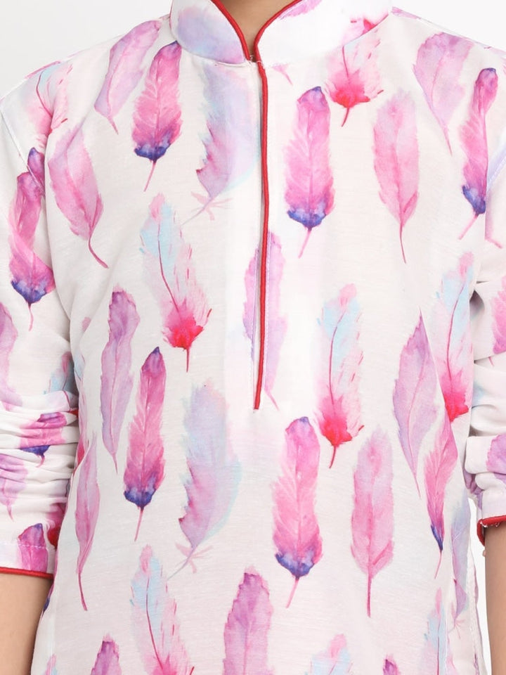 VASTRAMAY Boy's Cotton Silk Digital Printed Kurta and Pyjama Set - qivii