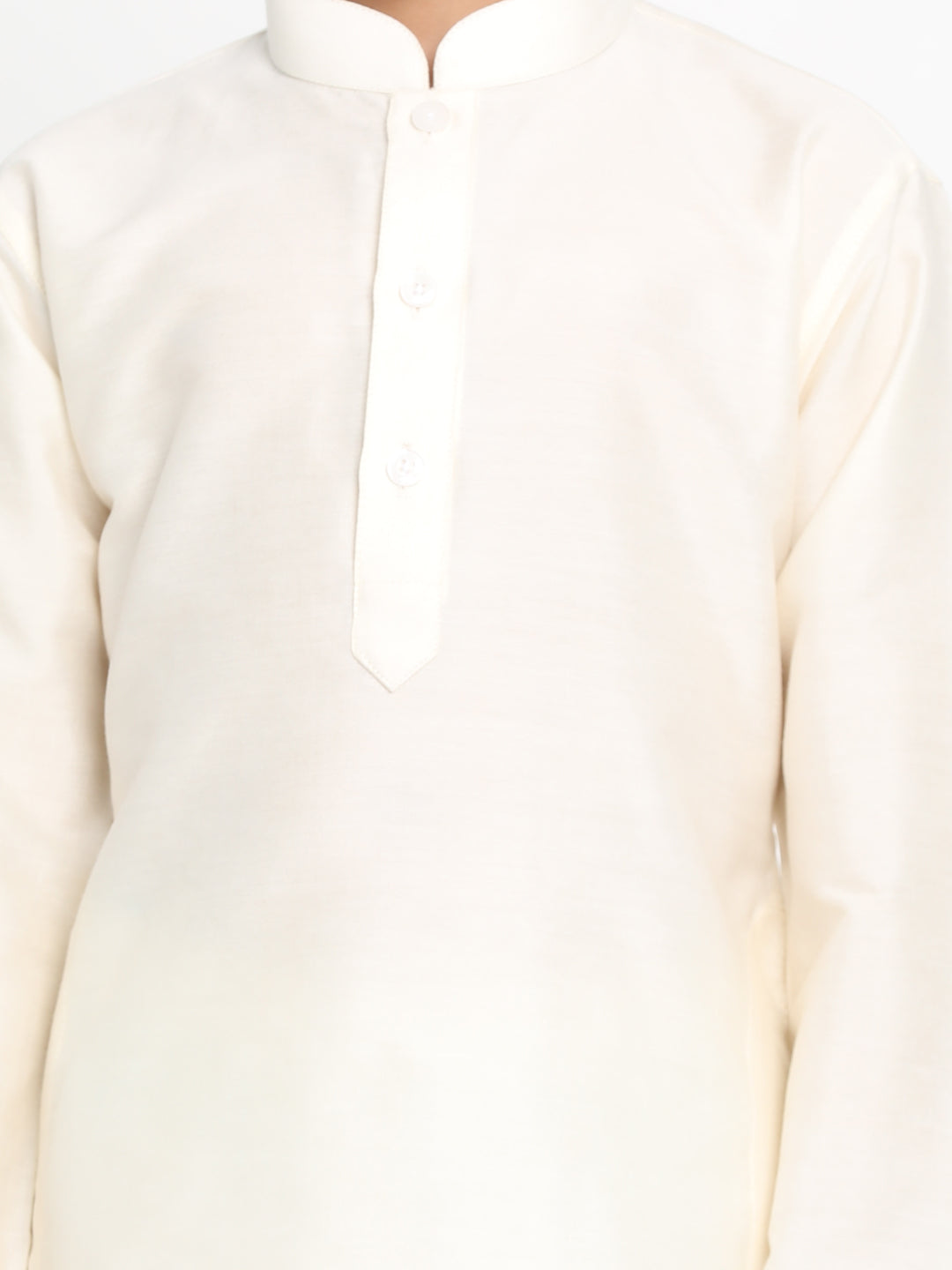 VASTRAMAY Boys Cream-Coloured Kurta - qivii