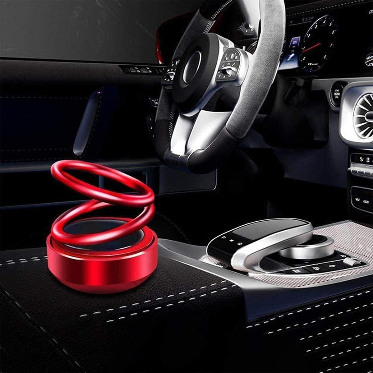 Mini Solar Car Perfume Diffuser – 360° Rotating Fragrance for Dashboard