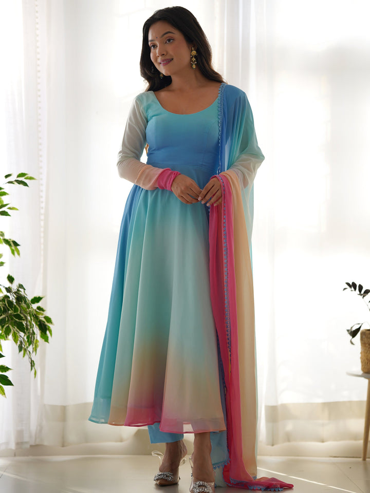 Eye-catching Anarkali suit perfect for festivals, functions, and special events