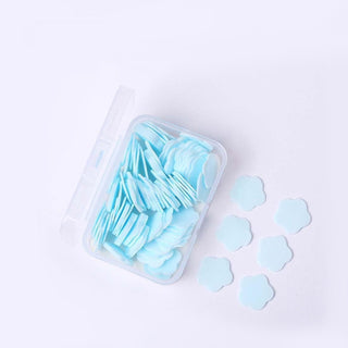 Mini Portable Travel Soap Paper Sheets – Flower Shape, 100-Piece Set (Mix Color)