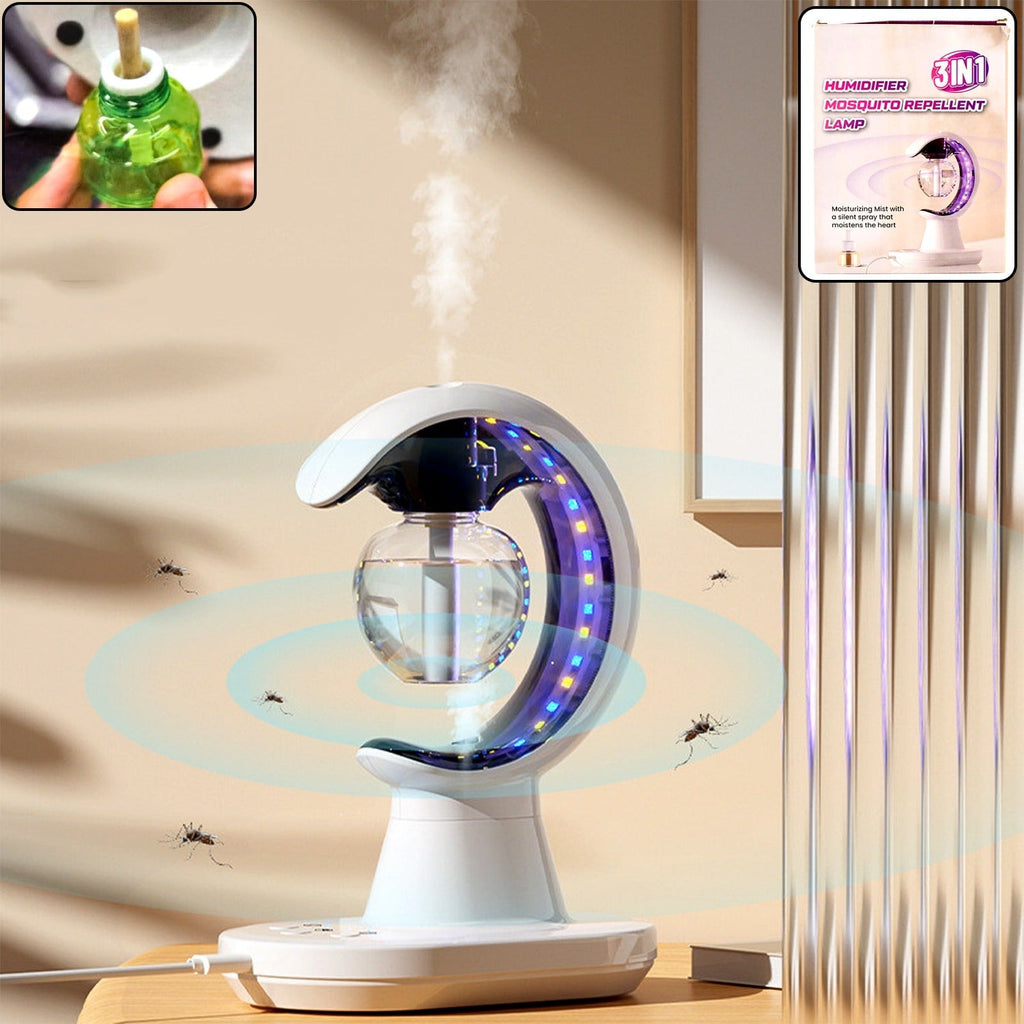 3-in-1 USB LED Lamp – Air Humidifier & Mosquito Killer (1 Pc)