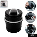 Portable Car Ashtray with Lid – Blue LED Light, Includes Color Box