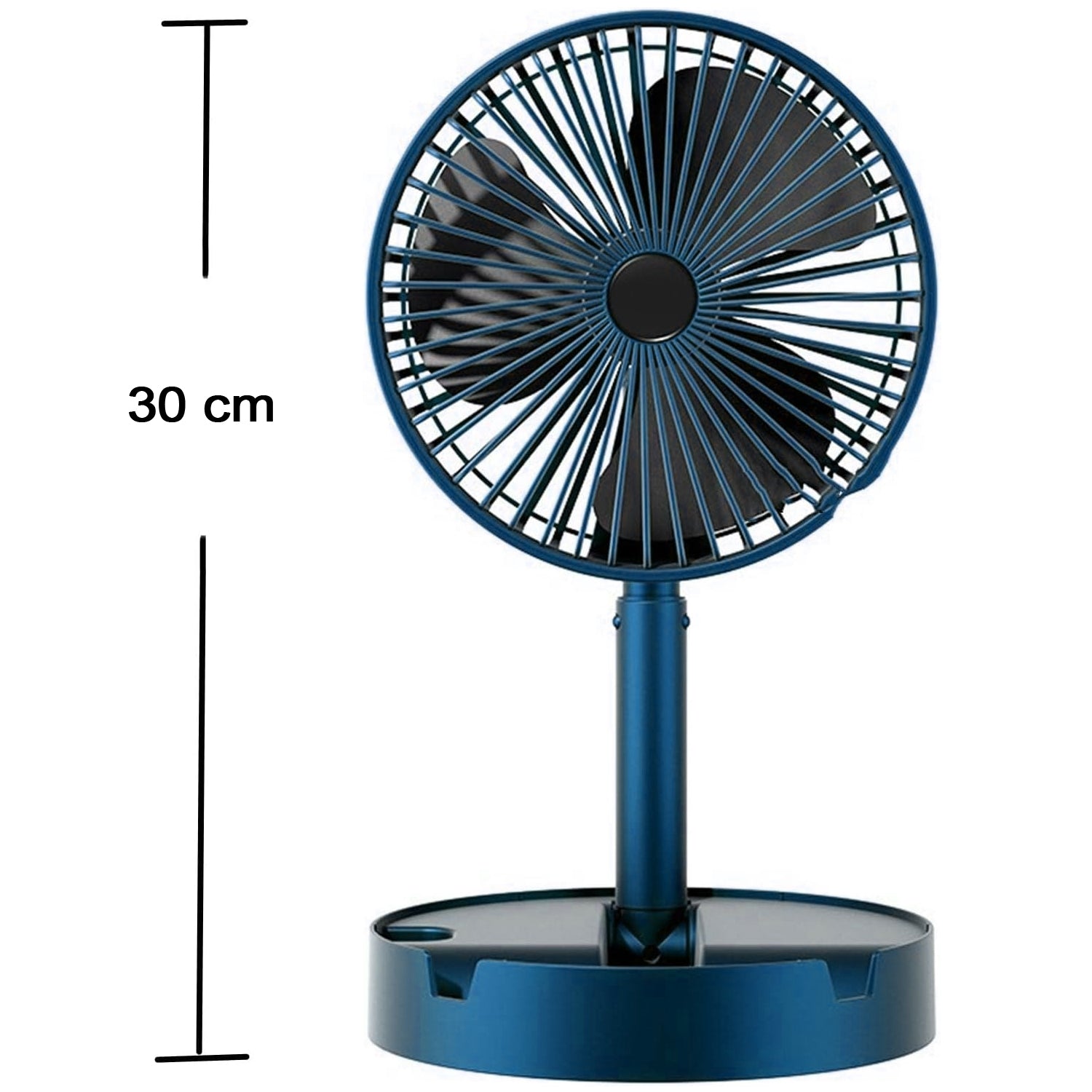Portable Telescopic Electric Fan – Foldable Height Adjustable Table Fan (Battery Not Included)