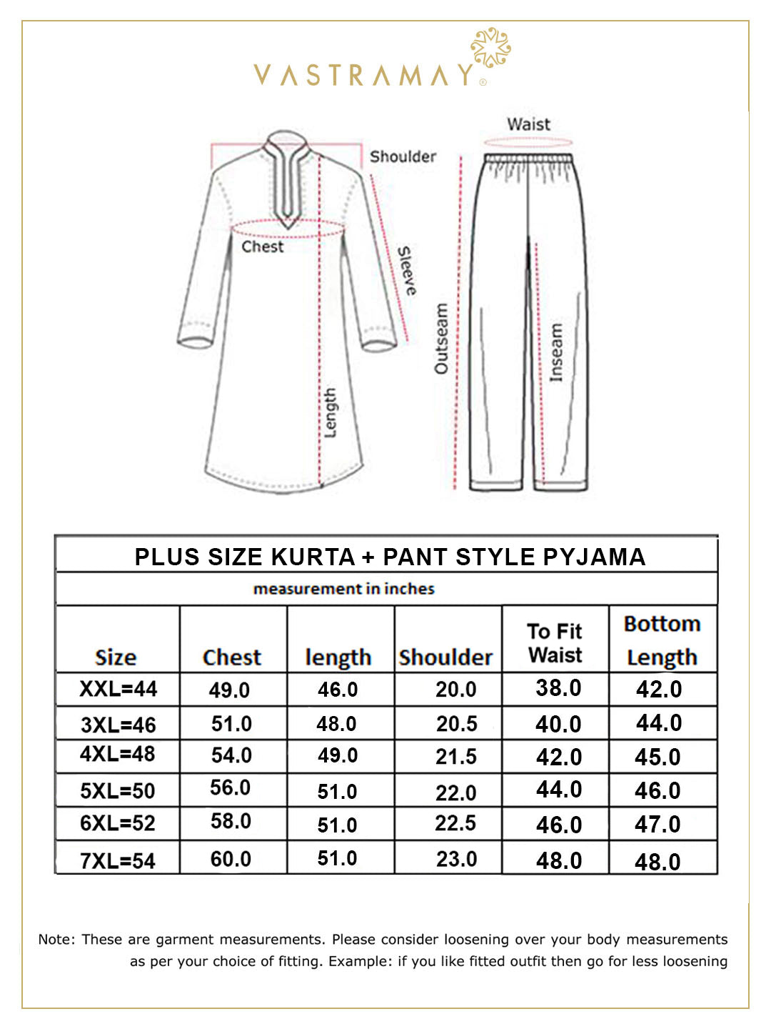 Men's Plus Size Black Cotton Kurta And Cotton Pant Style Pyjama Set