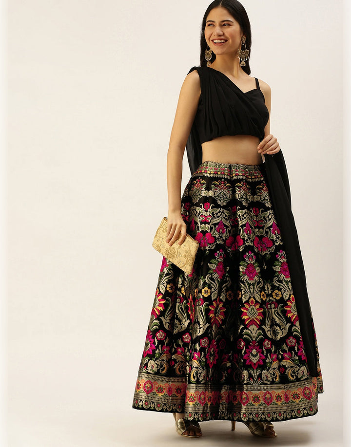 Beautiful red and gold banarasi silk designer lehenga choli for women