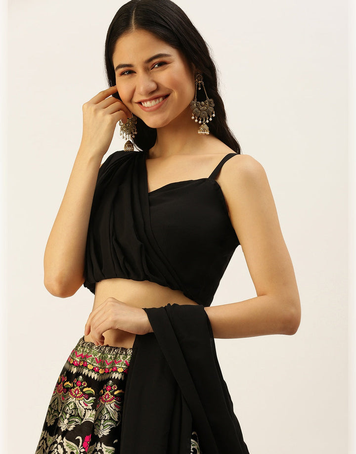 Beautifully crafted banarasi silk lehenga choli perfect for women or girls